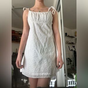 Babydoll shoulder tie dress